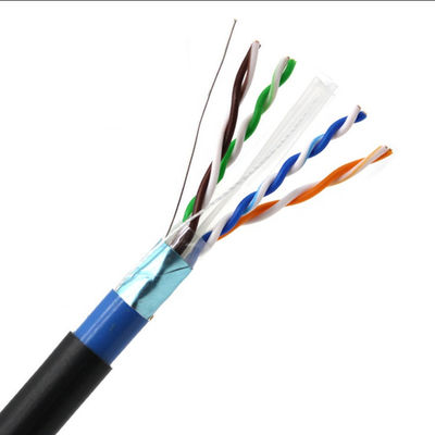 FTP Zewnętrzny kabel Ethernet z czystej miedzi Cat6 z podwójną osłoną