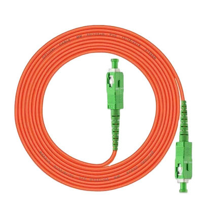 Pomarańczowy opancerzony kabel światłowodowy OM3 OM5, kabel krosowy SC UPC
