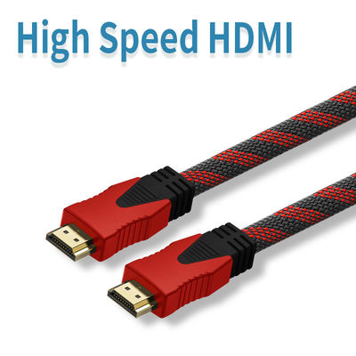 1080P miedziany 19-pinowy męski na męski kabel HDMI o dużej szybkości z siecią Ethernet