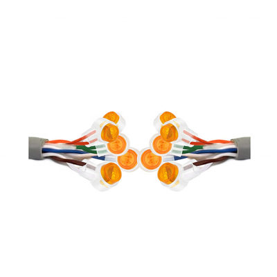 Przewód telefoniczny Złącze K2 Butt Splice Wodoodporny pomarańczowy przycisk przezroczysty