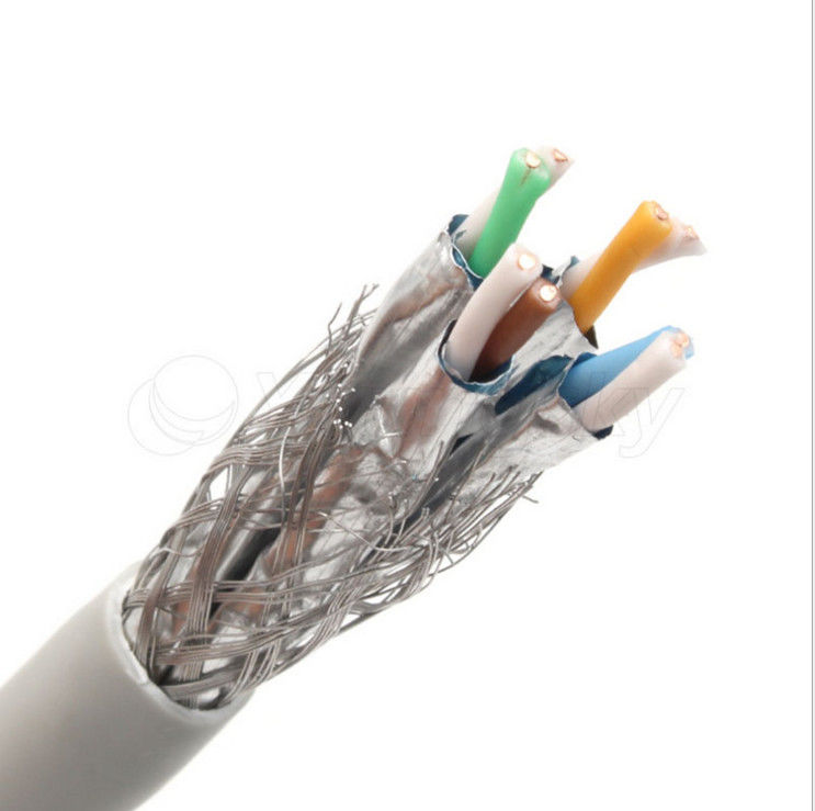 Folia aluminiowa 0,58 mm Przewód izolacyjny HDPE PVC SFTP Cat6a, kabel Ethernet Cat6a