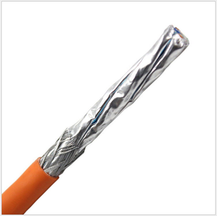 Folia aluminiowa 0,58 mm Przewód izolacyjny HDPE PVC SFTP Cat6a, kabel Ethernet Cat6a