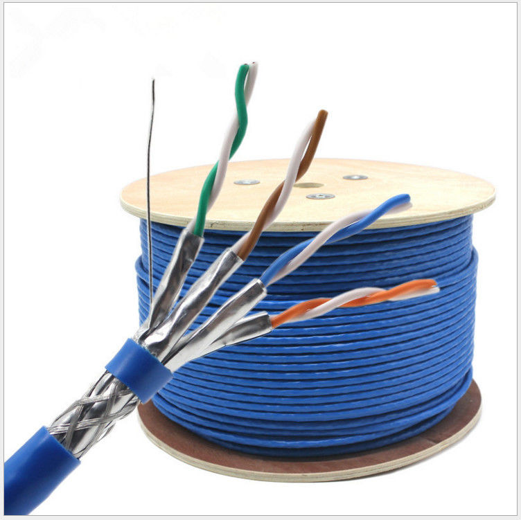 305 m ekranowany 23awg 0,58 mm kabel LAN z czystej miedzi CAT7, kabel sieciowy Cat 7