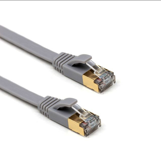 Płaski kabel krosowy 8P8C SSTP SFTP FFTP 24AWG Cat7 o dużej szybkości
