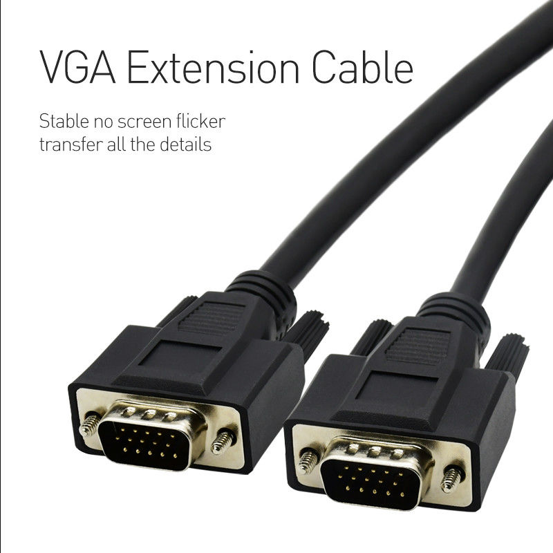 Pozłacany szybki kabel monitora VGA do ekranu monitora projektora