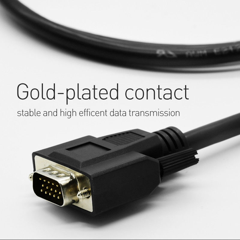 Full HD 1080P Standardowy 15-pinowy męski na męski kabel monitora VGA, kabel VGA do VGA