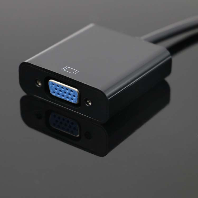 Czarny kolor męski na żeński kabel monitora VGA do komputera PC