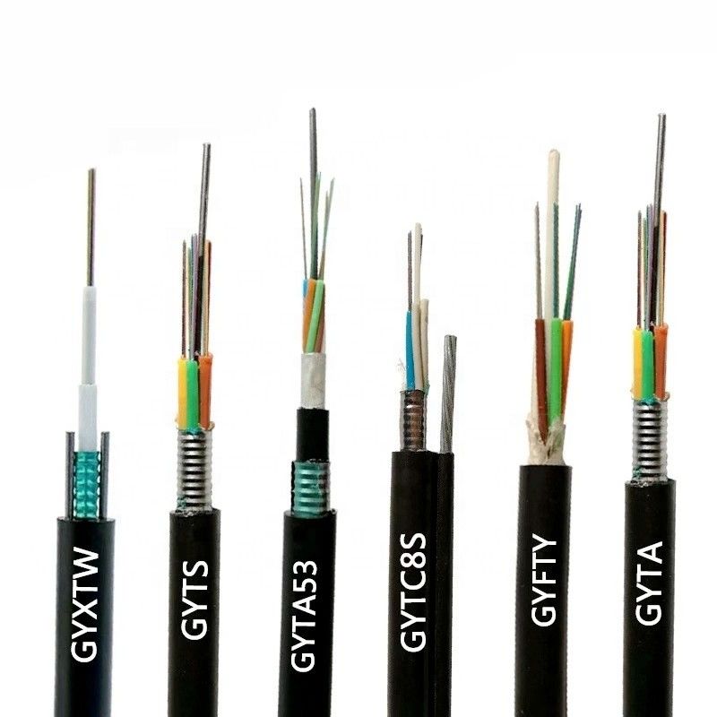 Kurtka LZSH 12 rdzeni Kabel światłowodowy G652 Czarny biały GYXTW