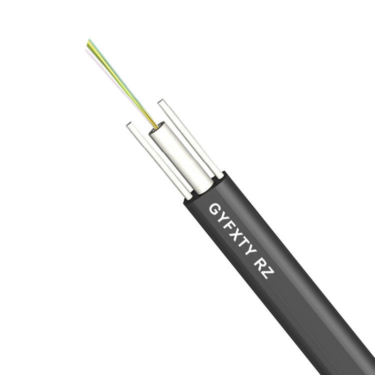 Płaski zewnętrzny kabel światłowodowy 1000N GYFXTY ETL ROHS 8 rdzeni 12 rdzeni