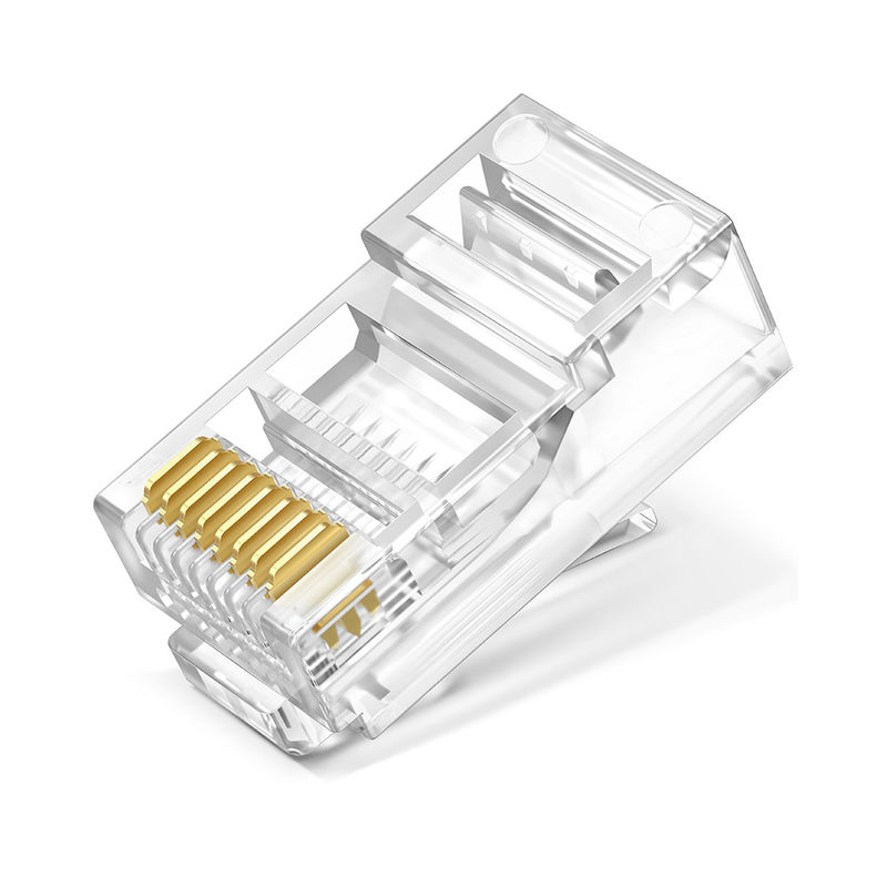 Ethernet Cat5 Cat6 8P8C Złącze RJ45 Męskie UTP Nieekranowana beznarzędziowa wtyczka modułowa z kryształową głowicą