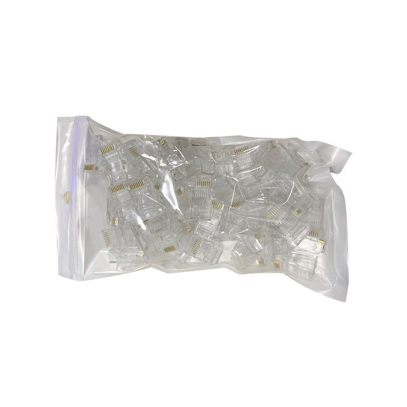 Ethernet Cat5 Cat6 8P8C Złącze RJ45 Męskie UTP Nieekranowana beznarzędziowa wtyczka modułowa z kryształową głowicą