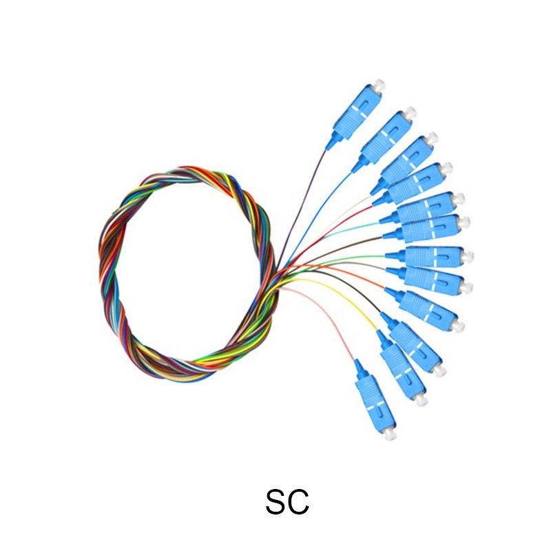SC UPC FC LC SM G652D G657A Kabel krosowy Pigtail SC 12-rdzeniowy kabel światłowodowy