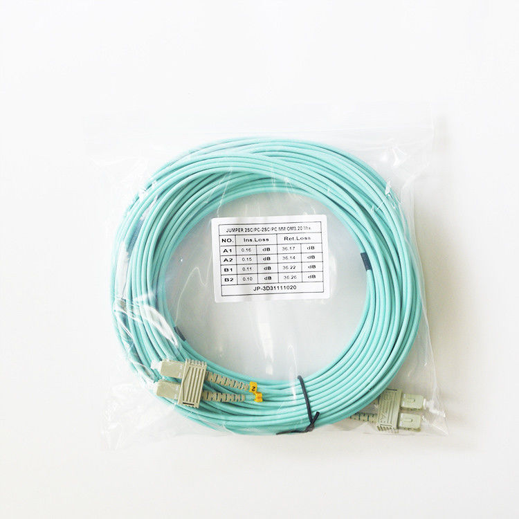 Duplex SC / UPC MM OM3 2.0mm / 3.0mm Patchcord światłowodowy