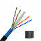 Szary kolor czteroparowy płaski kabel sieciowy o długości 305 m